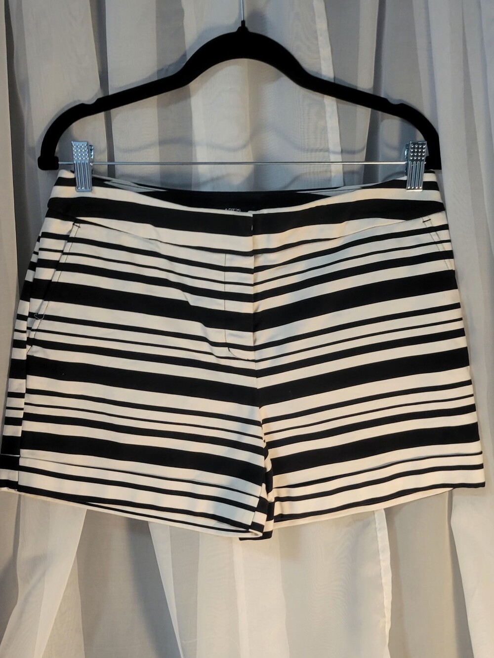 Apt. 9 Black and White Striped Shorts